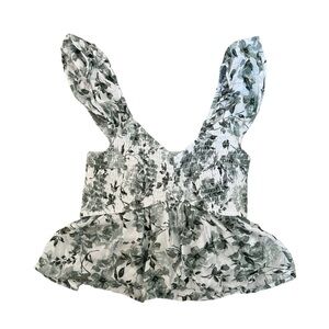 Hollister Gray Smocked Top
